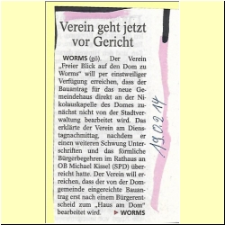 2014 02-19 Verein geht jetzt vor Gericht